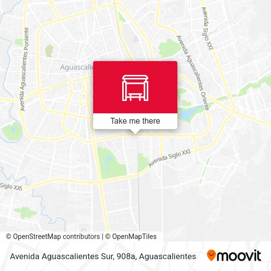 Mapa de Avenida Aguascalientes Sur, 908a