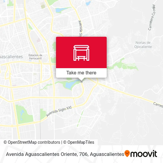 Mapa de Avenida Aguascalientes Oriente, 706