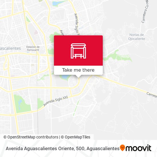 Avenida Aguascalientes Oriente, 500 map