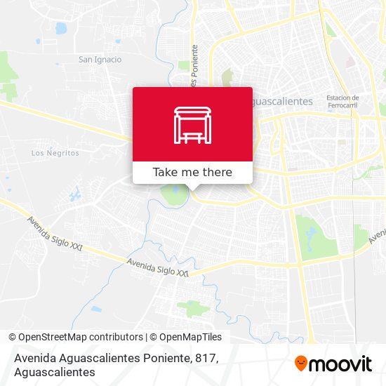Mapa de Avenida Aguascalientes Poniente, 817