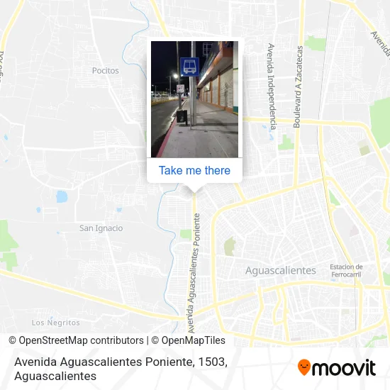 Mapa de Avenida Aguascalientes Poniente, 1503