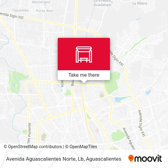 Mapa de Avenida Aguascalientes Norte, Lb