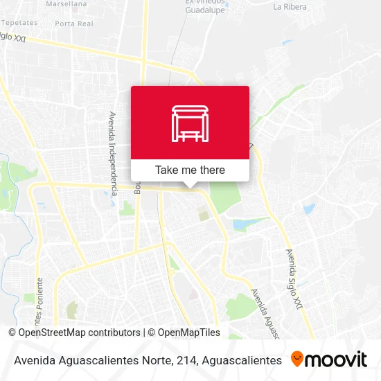 Mapa de Avenida Aguascalientes Norte, 214