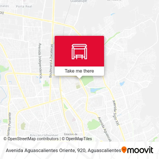 Mapa de Avenida Aguascalientes Oriente, 920