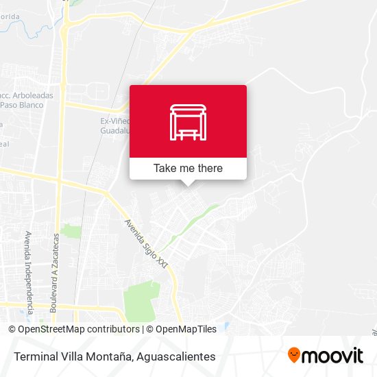 Terminal Villa Montaña map