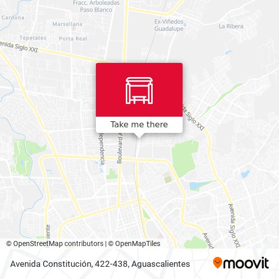 Mapa de Avenida Constitución, 422-438
