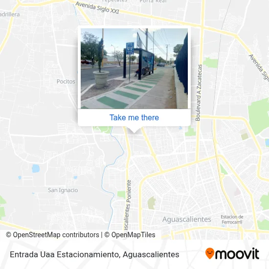 Entrada Uaa Estacionamiento map
