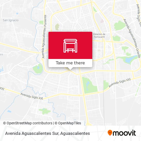 Avenida Aguascalientes Sur map