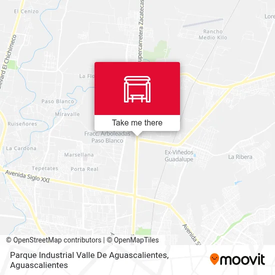 Parque Industrial Valle De Aguascalientes map