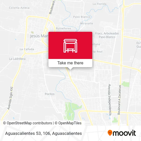 Aguascalientes 53, 106 map