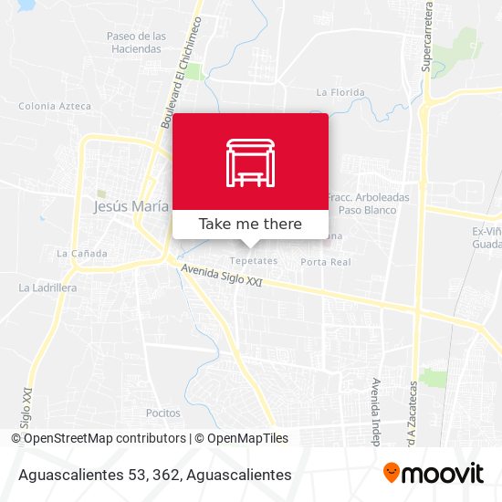 Aguascalientes 53, 362 map