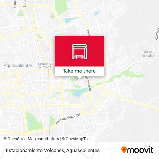 Estacionamiento Volcanes map