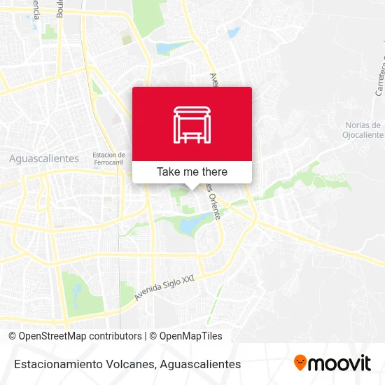 Estacionamiento Volcanes map