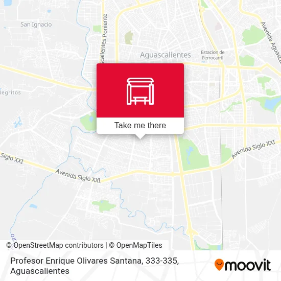 Profesor Enrique Olivares Santana, 333-335 map