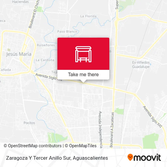 Mapa de Zaragoza Y Tercer Anillo Sur