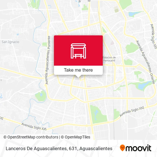 Mapa de Lanceros De Aguascalientes, 631