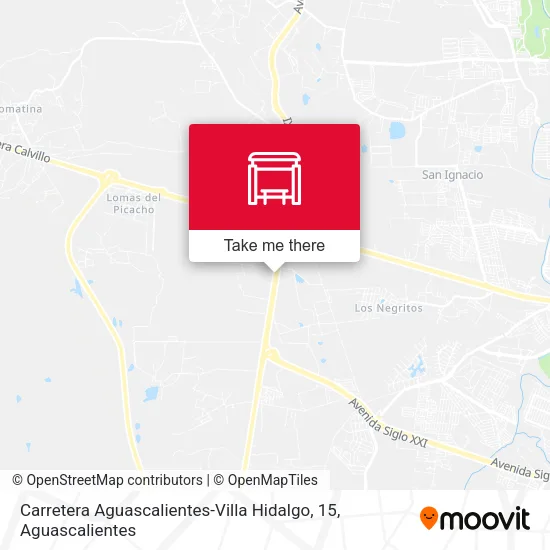 Mapa de Carretera Aguascalientes-Villa Hidalgo, 15