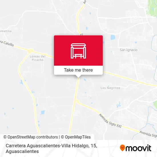 Carretera Aguascalientes-Villa Hidalgo, 15 map