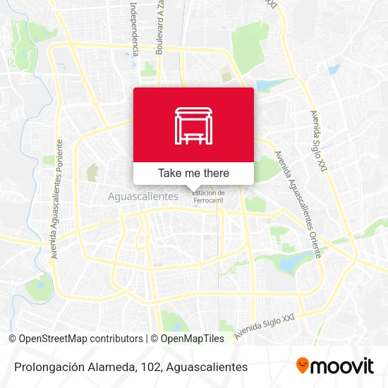 Mapa de Prolongación Alameda, 102