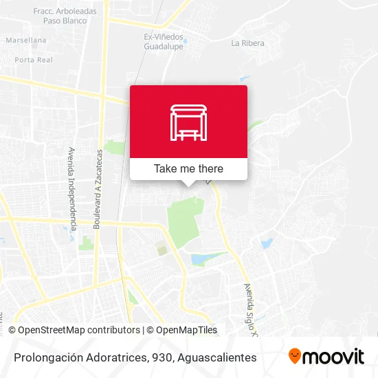 Mapa de Prolongación Adoratrices, 930