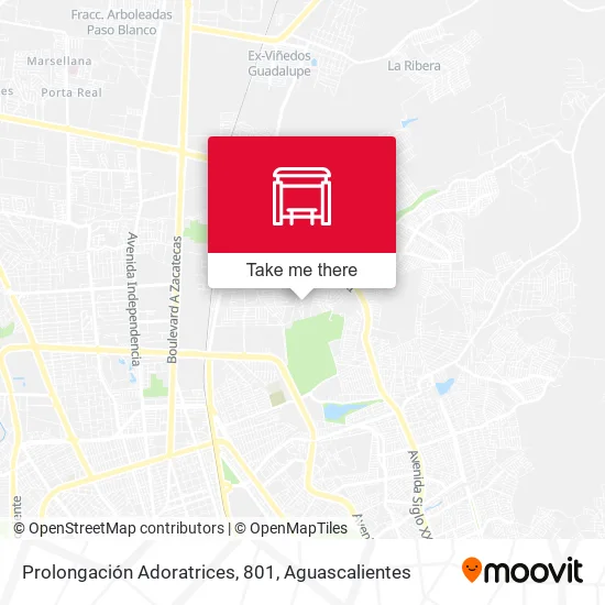 Mapa de Prolongación Adoratrices, 801