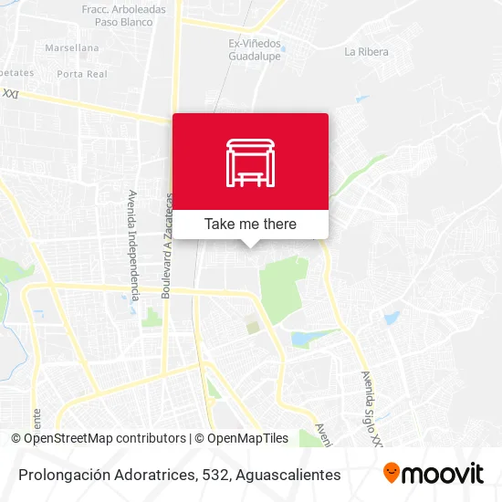 Mapa de Prolongación Adoratrices, 532