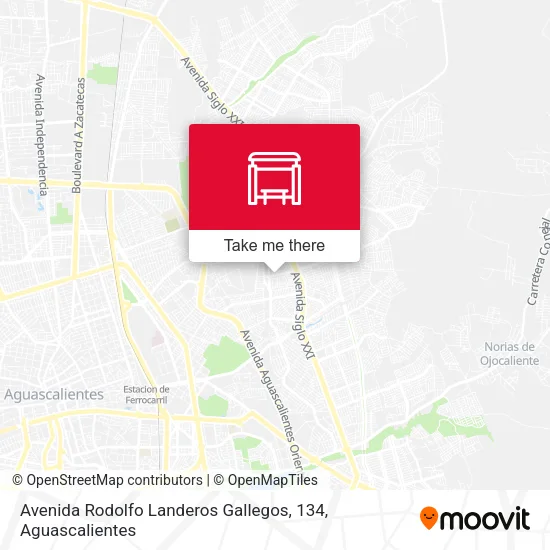 Mapa de Avenida Rodolfo Landeros Gallegos, 134