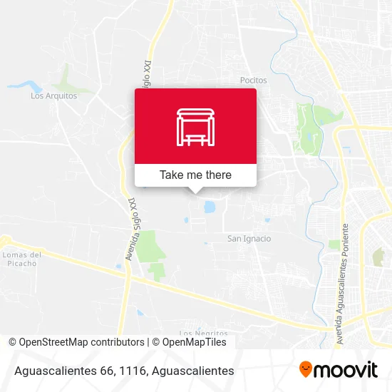 Aguascalientes 66, 1116 map