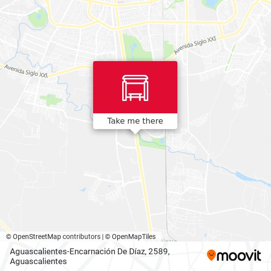 Aguascalientes-Encarnación De Díaz, 2589 map
