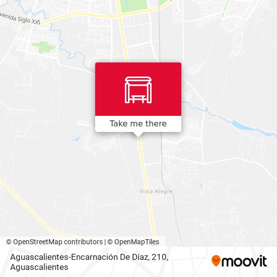 Aguascalientes-Encarnación De Díaz, 210 map