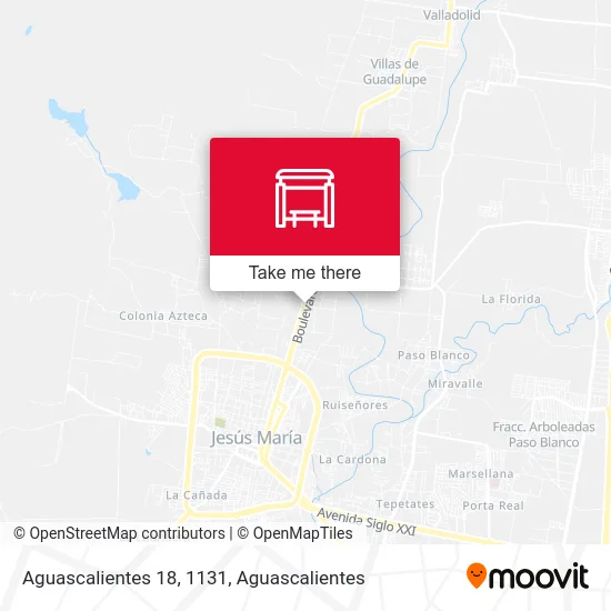 Aguascalientes 18, 1131 map