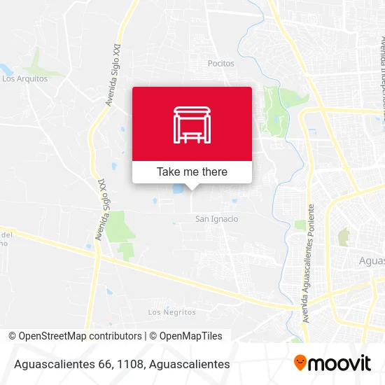 Aguascalientes 66, 1108 map