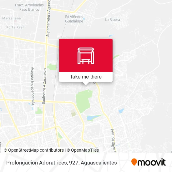Mapa de Prolongación Adoratrices, 927