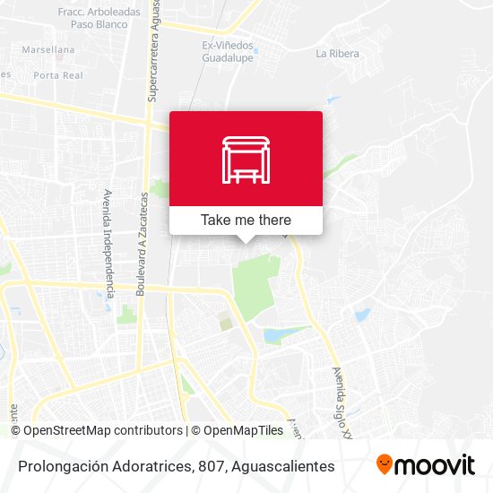 Prolongación Adoratrices, 807 map