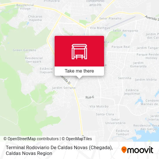 Terminal Rodoviario De Caldas Novas (Chegada) map