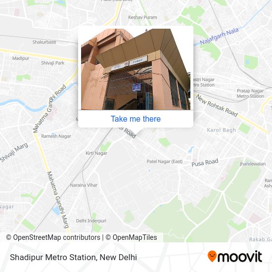 Shadipur Metro Station map