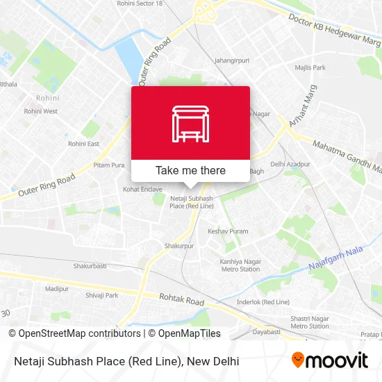 Netaji Subhash Place (Red Line) map