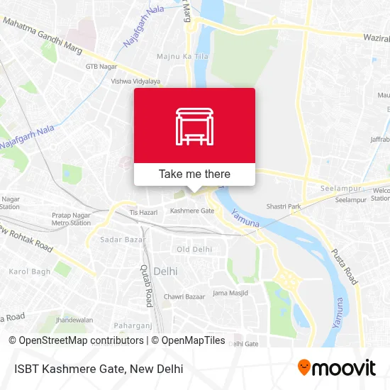 I.S.B.T Kashmere Gate map