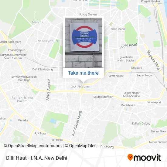 Dilli Haat - I.N.A map