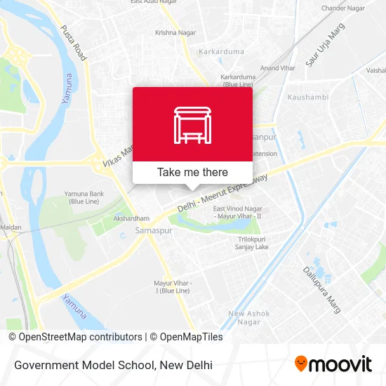 Government Model School map