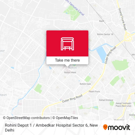 Rohini Depot 1 / Ambedkar Hospital Sector 6 map
