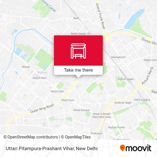Uttari Pitampura-Prashant Vihar map
