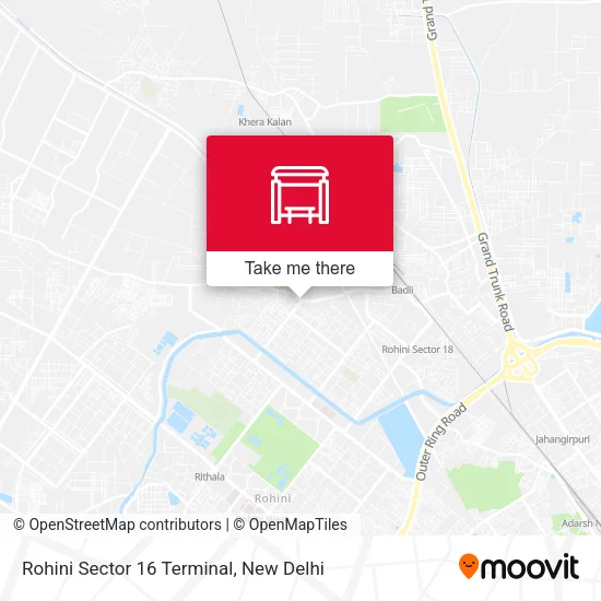 Rohini Sector 16 Terminal map
