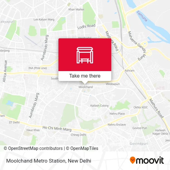 Moolchand Metro Station map
