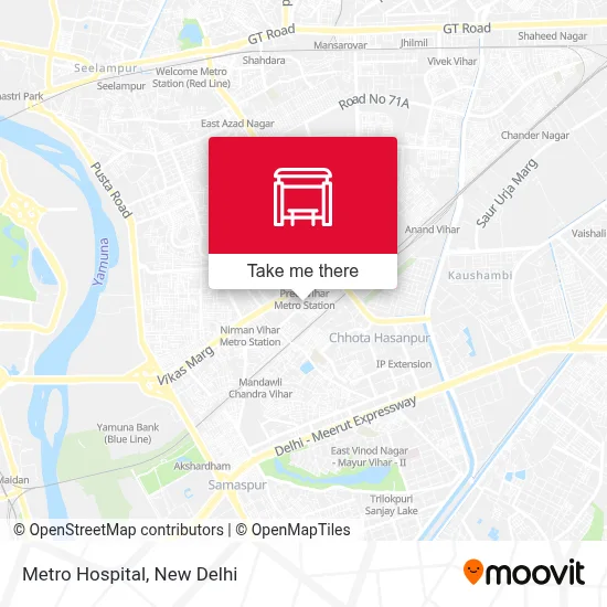Metro Hospital map