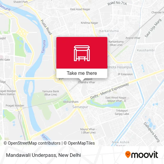 Mandawali  Underpass map