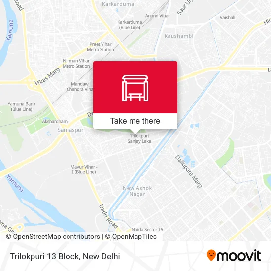 Trilokpuri 13 Block map