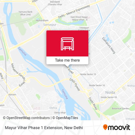 Mayur Vihar Phase 1 Extension map