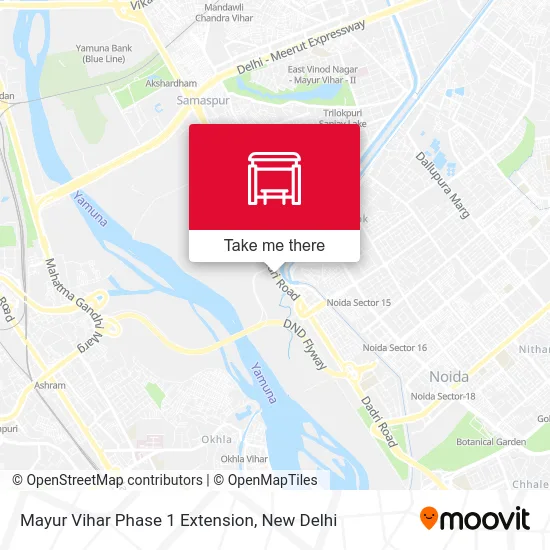 Mayur Vihar Phase 1 Extension map