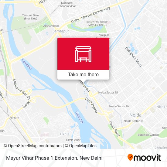 Mayur Vihar Phase 1 Extension map
